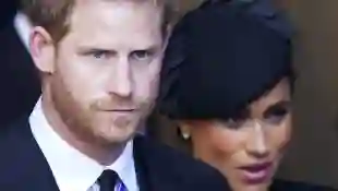 Prince Harry Duchess Meghan serious