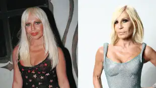 Donatella Versace then vs. today