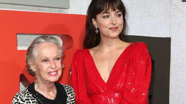 Tippi Hedren and Dakota Johnson