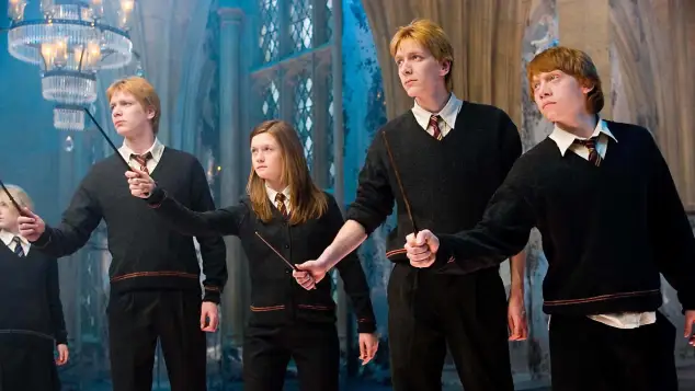 "Fred", "Ginny", "George" and "Ron Weasley"