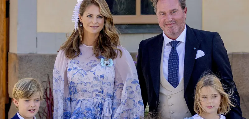 Princess Madeleine with her family