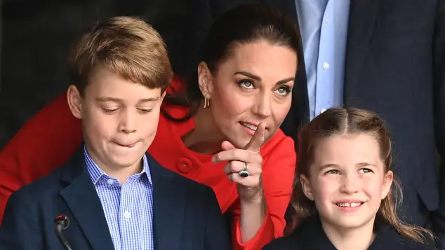 Duchess Kate with Prince George and Princess Charlotte