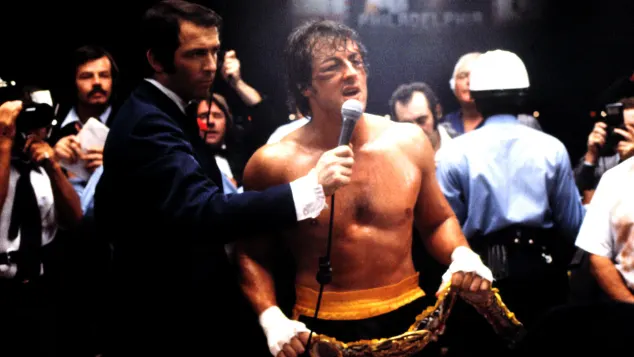 Sylvester Stallone in the movie "Rocky II"