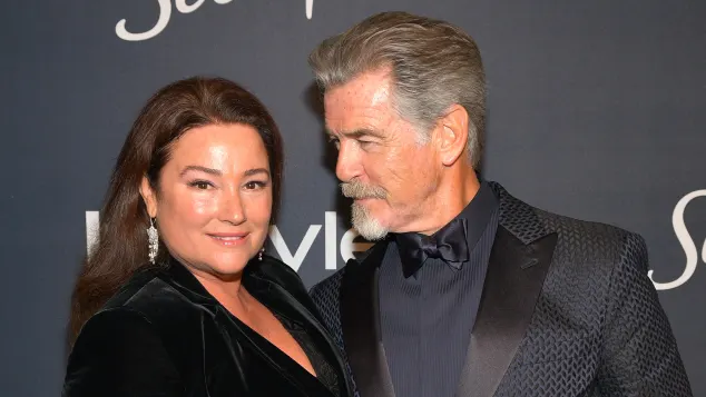 Pierce Brosnan and Keely Shaye Smith