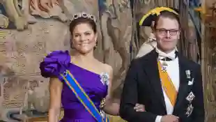 Princess Victoria and Prince Daniel at the state banquet in Stockholm on October 11, 2022