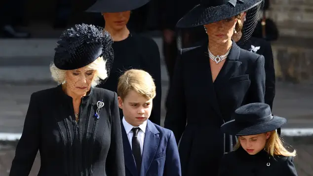 Queen Camilla, Duchess Kate, Prince George and Princess Charlotte