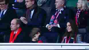 The British royals at the rugby game