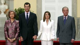 Queen Sofia, King Felipe, Queen Letizia, King Juan Carlos of Spain