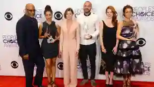 Grey's Anatomy cast James Pickens Jr., Kelly McCreary, Ellen Pompeo, Jesse Williams, Sarah Drew, Camilla Luddington red carpet