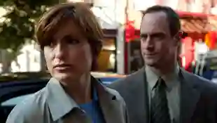 Mariska Hargitay and Christopher Meloni as Benson and Stabler for Law & Order: SVU