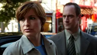 Mariska Hargitay and Christopher Meloni as Benson and Stabler for Law & Order: SVU