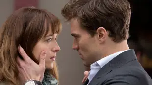 Dakota Johnson and Jamie Dornan in Shades of Grey