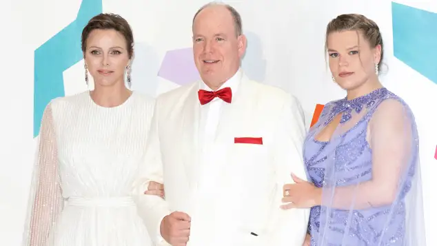 Prince Albert, Princess Charlene and Camille Gottlieb