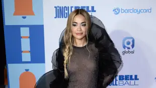 Rita Ora in a transparent look
