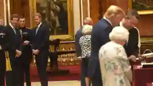 Prince Harry, Donald Trump and Queen Elizabeth II.