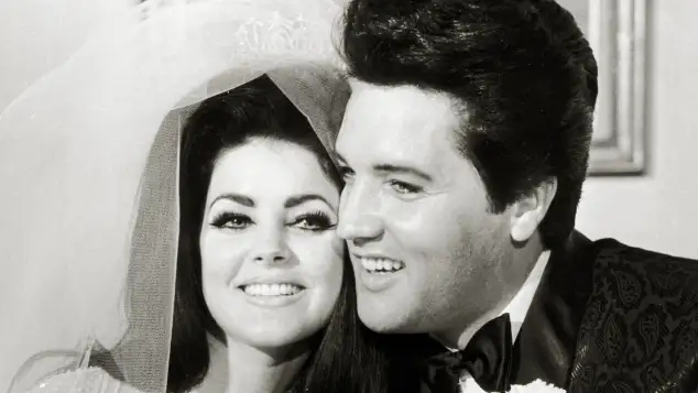 Priscilla Presley and Elvis Presley