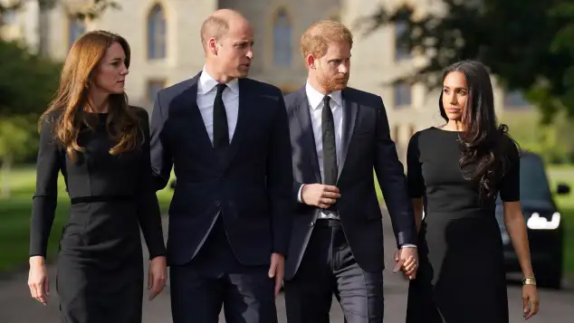 William, Kate, Harry y Meghan