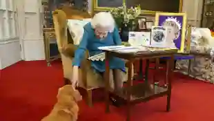 Queen Elizabeth II with her dog Candy on February 4, 2022