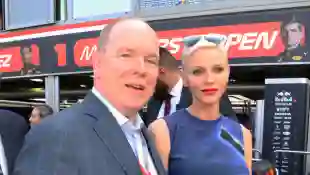 Prince Albert II and Princess Charlène during Formula 1 qualifying for the Monaco Grand Prix