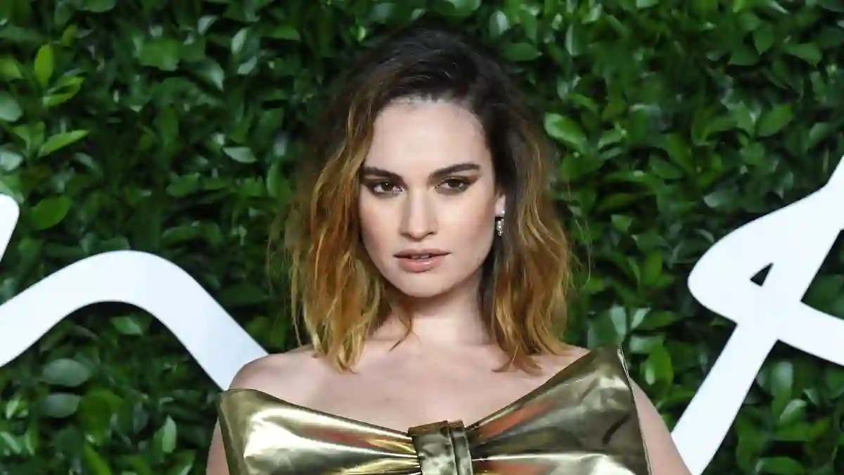 Lily James at the London Fashion Awards 2019