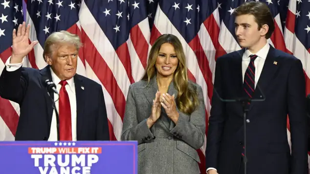 Donald Trump, Melania Trump and Barron Trump