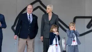 Monegasque Royal Family at the Monaco E-Prix on April 30, 2022