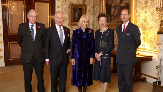 Richard, Duke of Gloucester, King Charles III, Duchess Camilla, Princess Anne and Prince Edward