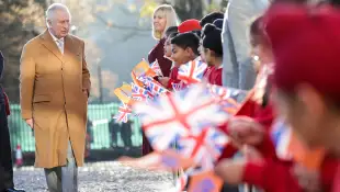 King Charles III thrown at eggs