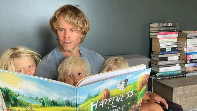 Eric Christian Olsen with Wyatt, Esmé and Winter