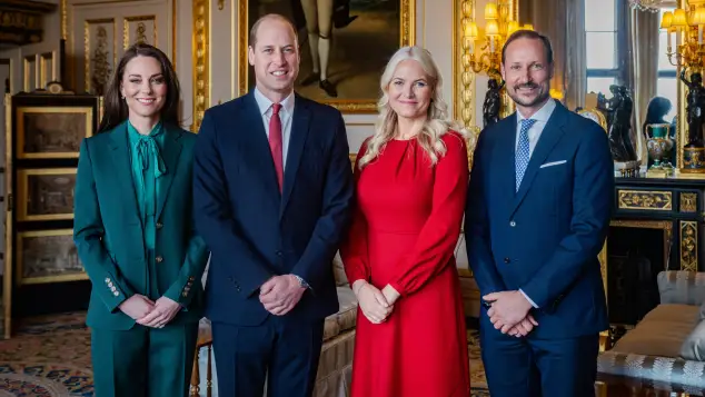 Duchess Kate, Prince William, Princess Mette-Marit and Prince Haakon