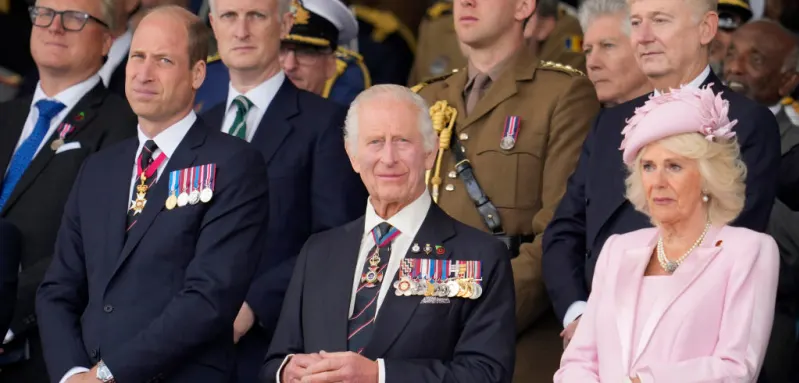 Prince William, King Charles and Queen Camilla