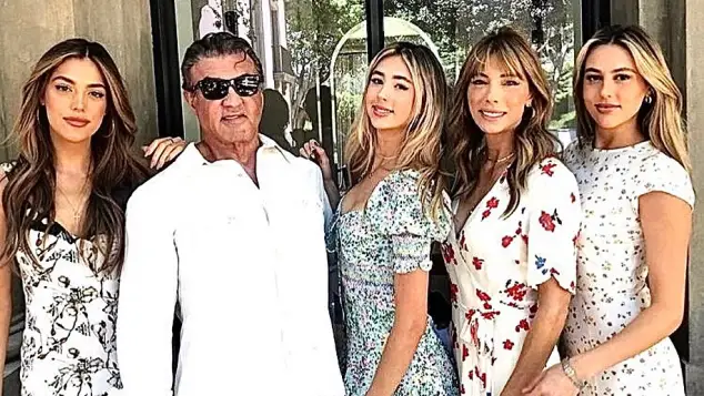 Sylvester Stallone and his family