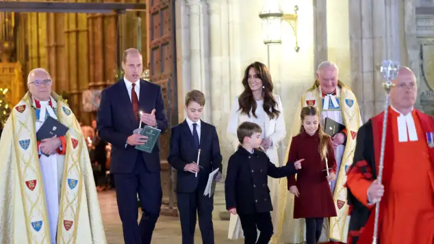 Prince William and Duchess Kate with their children