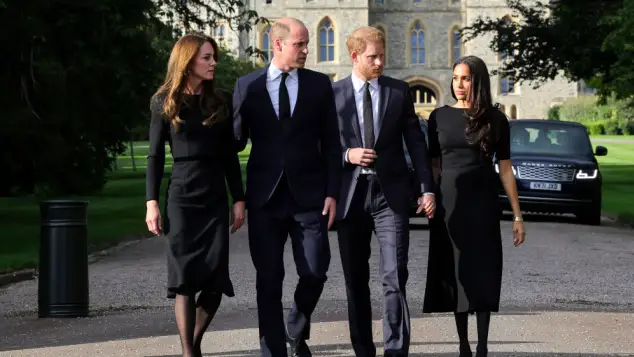 Kate, William, Harry y Meghan