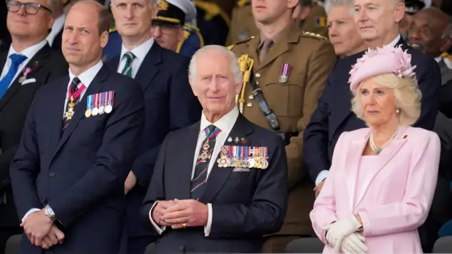 Prince William, King Charles and Queen Camilla