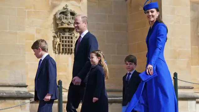 Prince George, Prince William, Princess Charlotte, Prince Louis and Duchess Kate