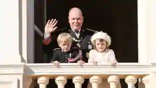 Prince Jacques, Prince Albert II of Monaco and Princess Gabriella at the National Day in Monaco