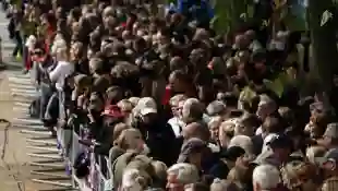 Spectators for the Queen's funeral procession