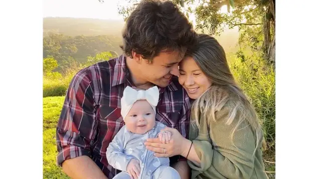 Bindi Irwin, Chandler Powell and daughter Grace Warrior