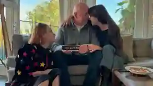 Bruce Willis with his daughters Tallulah and Scout 2024