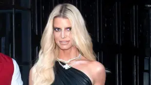 Jessica Simpson in a long black gown 2023