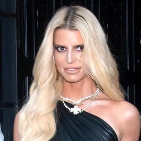 Jessica Simpson in a long black gown 2023