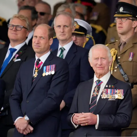 Prince William, King Charles and Queen Camilla