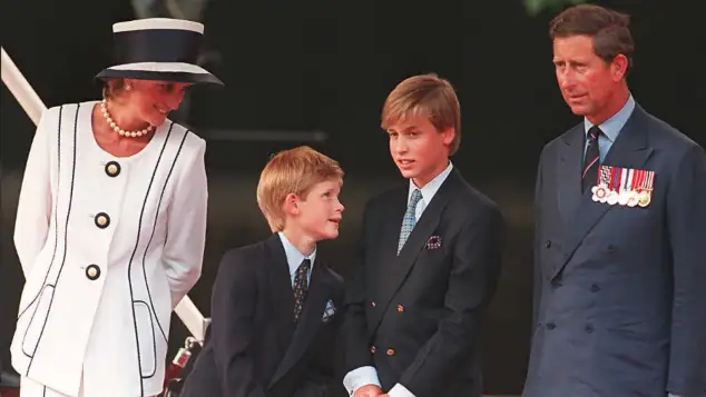 Lady Diana, Prince Harry, Prince William and Prince George