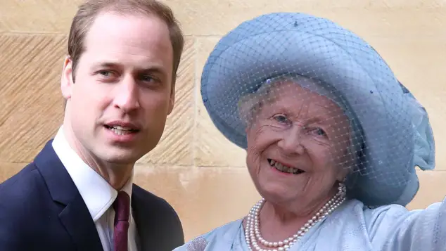 Prince William and Queen Mum