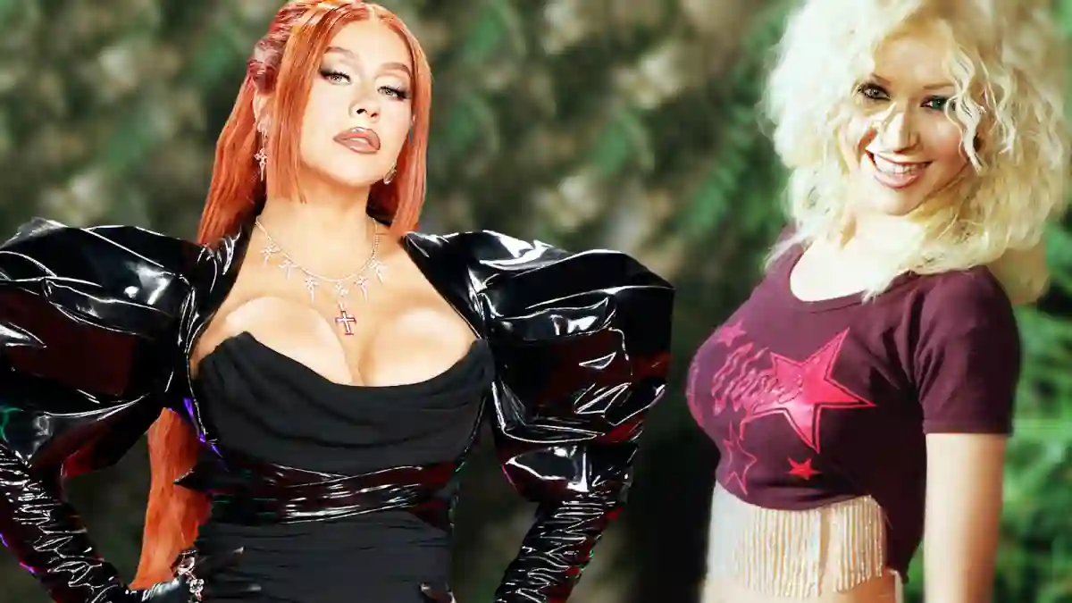Before and after Christina Aguilera breast augmentation