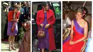 Princess Diana and Duchess Meghan both know how to wear bold colours!