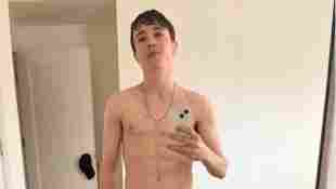 Elliot Page Shows Off His Abs In New Shirtless Selfie Instagram post photo picture 2021 trans actor news latest