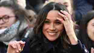 The Duchess of Sussex shows off her engagement ring