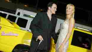 Quentin Tarantino and Uma Thurman at the "Kill Bill: Volume 1" Los Angeles premiere in 2003.